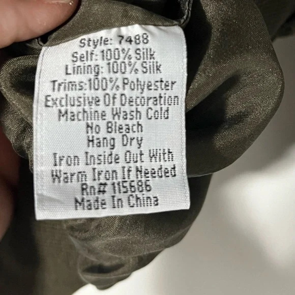 Johnny Was Embroidered Floral Olive Bomber Jacket - Picture 8 of 8